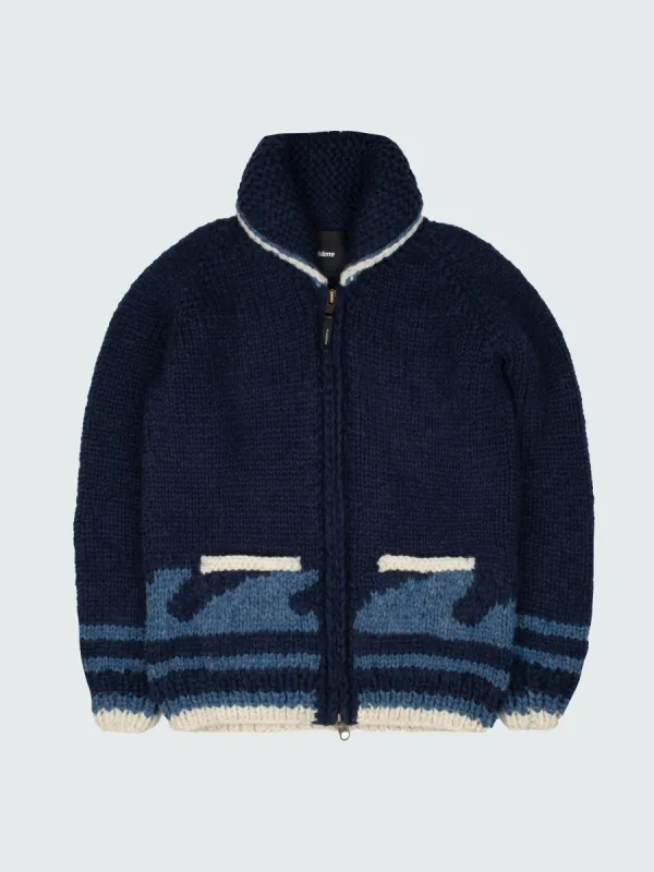 Limited Edition 'Save The Sea' Hand Knitted Activist Jacket sold by Finisterre