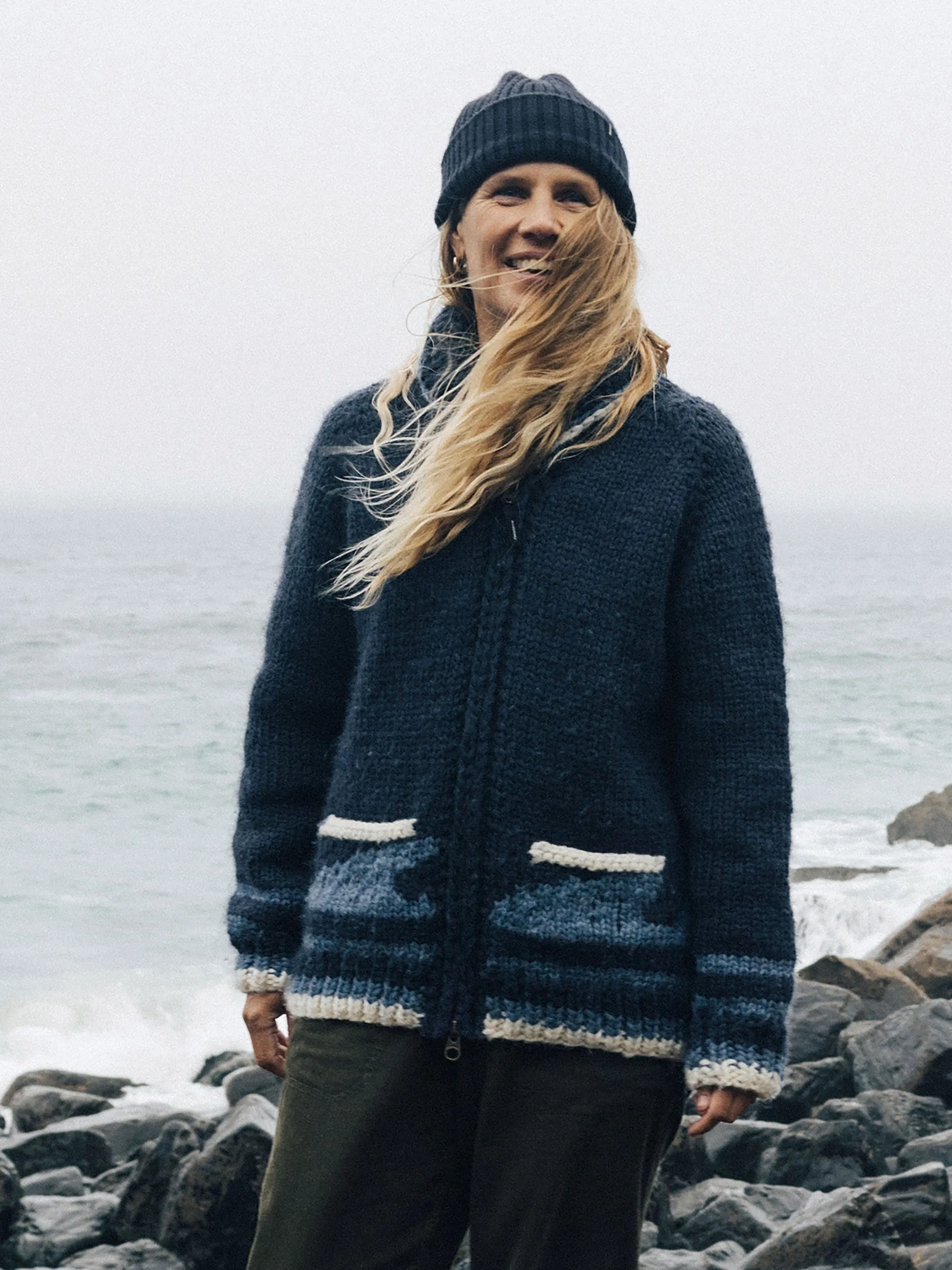 Limited Edition 'Save The Sea' Hand Knitted Activist Jacket sold by Finisterre product image thumbnail 3