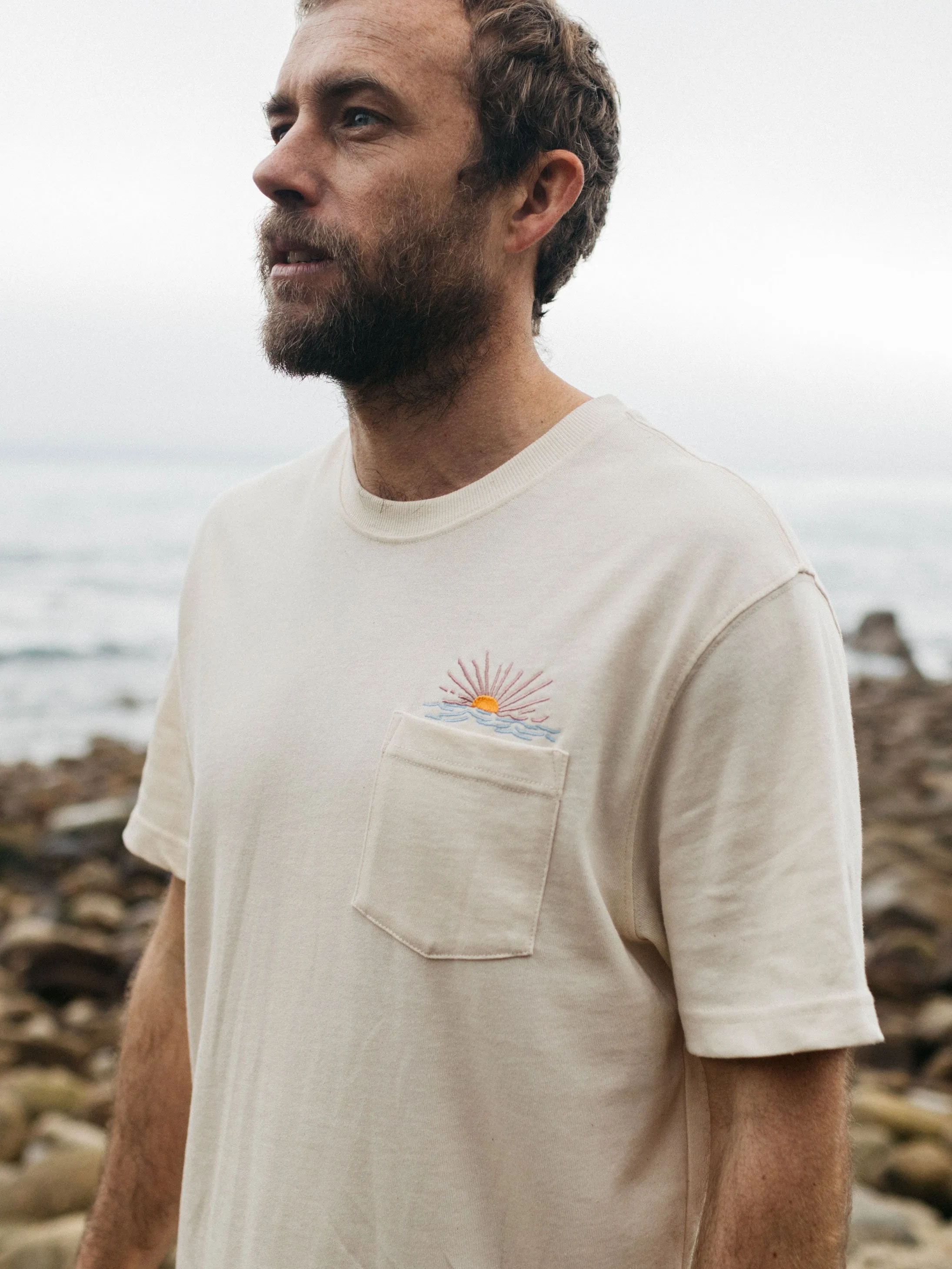 Men's Josh Vyvyan x Finisterre Sunset Pocket T-Shirt sold by Finisterre product image thumbnail 2
