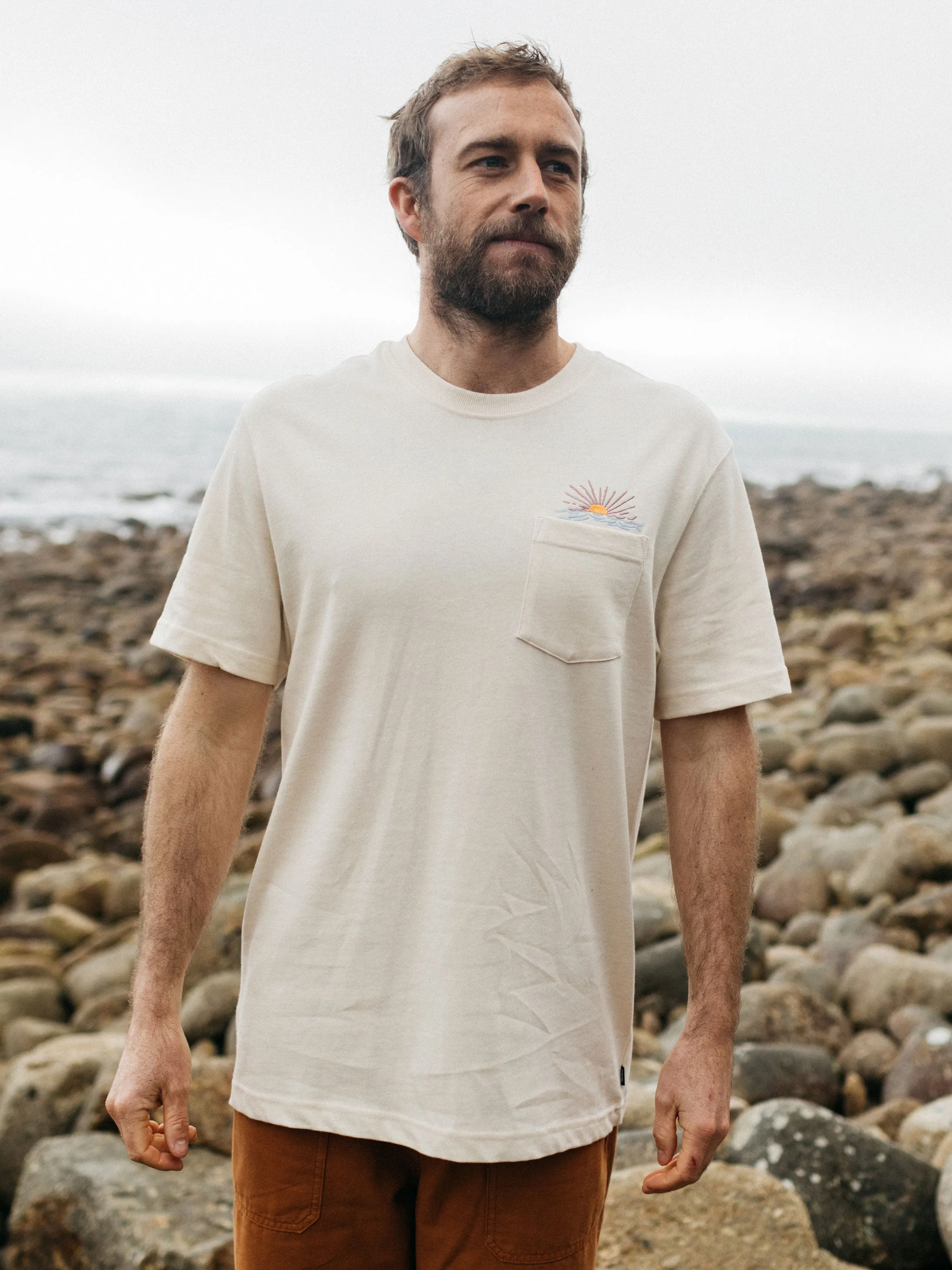 Men's Josh Vyvyan x Finisterre Sunset Pocket T-Shirt sold by Finisterre product image thumbnail 3