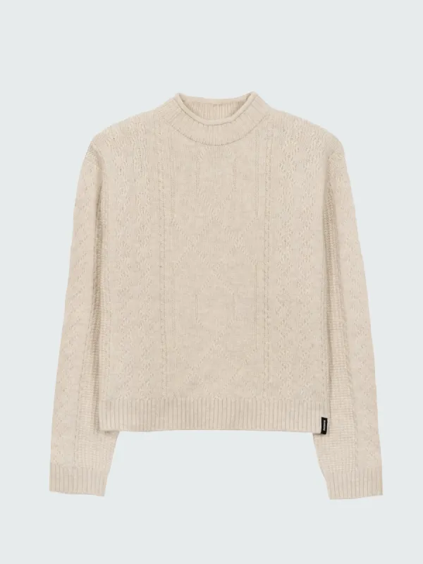 Women's Berneray Cable Crew Sweater sold by Finisterre