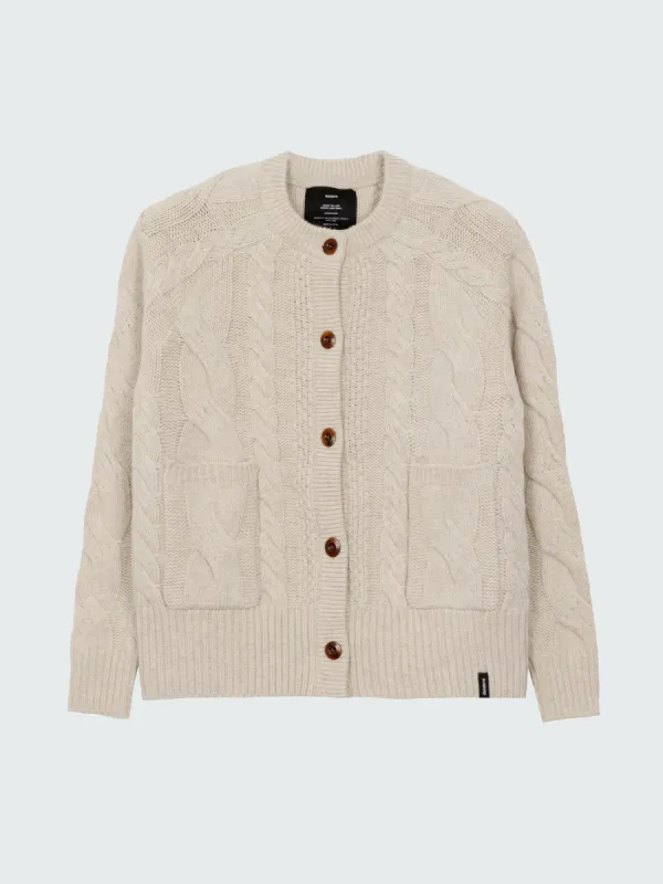 Women's Ennis Cable Knit Cardigan sold by Finisterre