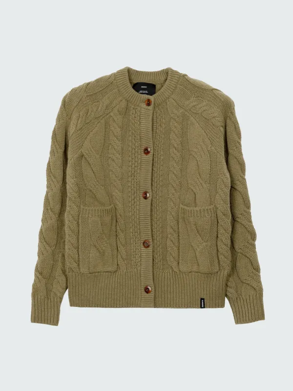 Women's Ennis Cable Knit Cardigan sold by Finisterre