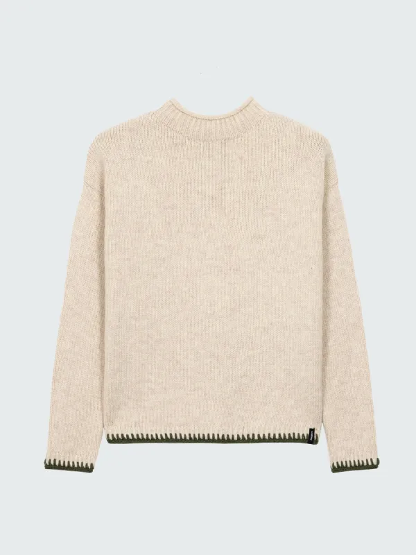 Women's Blanket Stitch Taran Sweater sold by Finisterre