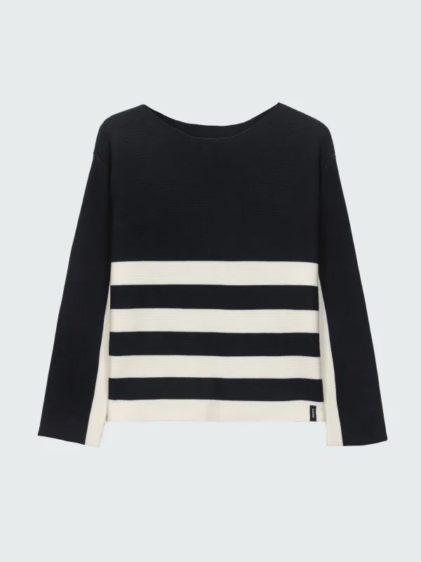 Women's Lovan Stripe Knit Sweater sold by Finisterre