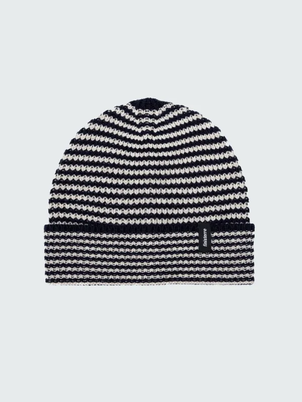 Sedge Thin Stripe Beanie sold by Finisterre