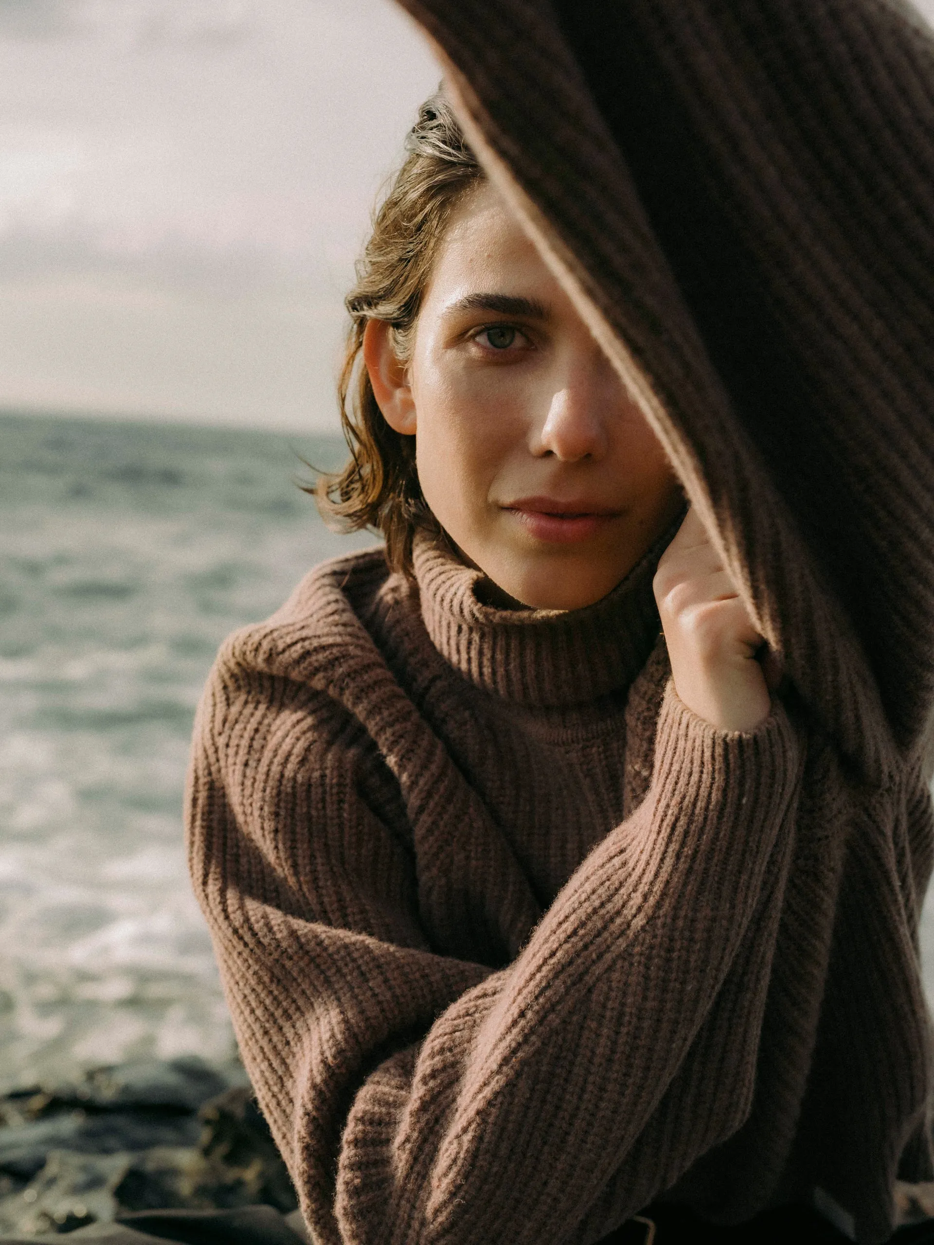 Amy Powney + Finisterre Women's Fisherman Rib Roll Neck Sweater sold by Finisterre product image thumbnail 3