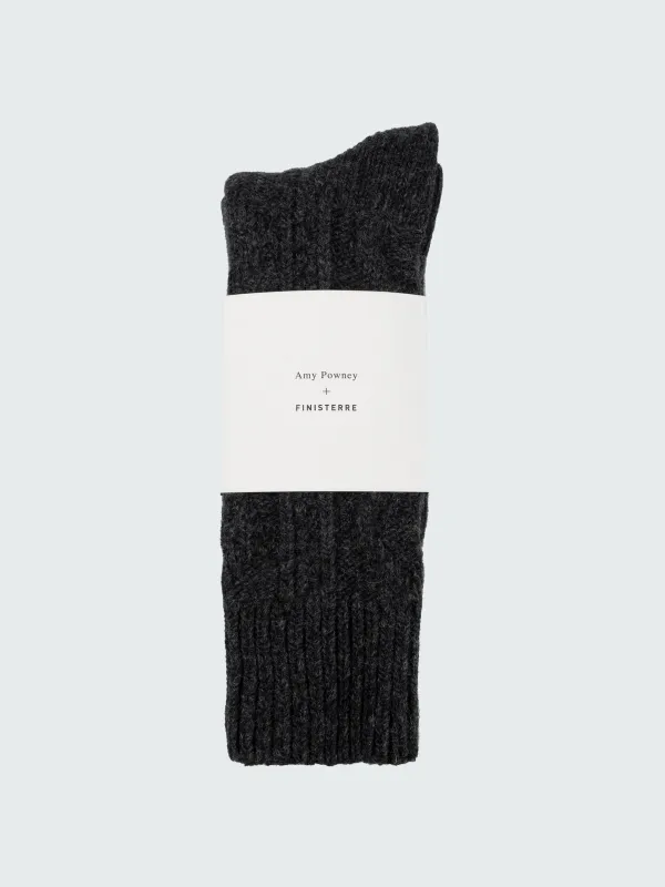 Amy Powney + Finisterre Cable Knit Sock sold by Finisterre