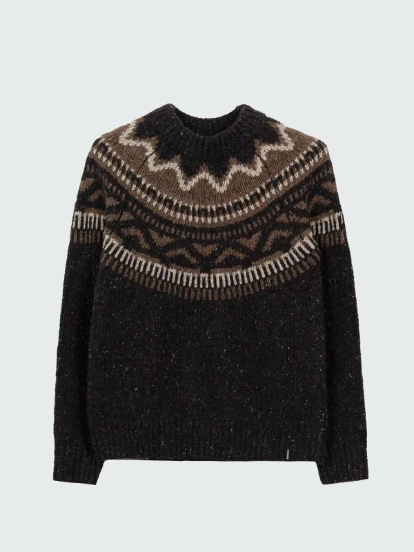 Women's Porth Fair Isle Yoke Sweater sold by Finisterre