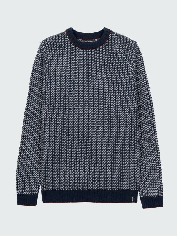 Men's Selfost Nordic Patterned Crew Sweater sold by Finisterre