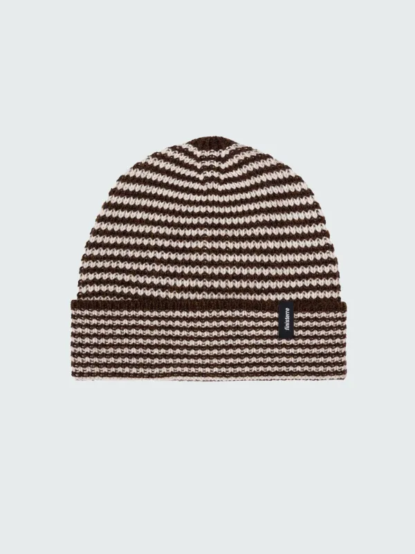 Sedge Thin Stripe Beanie sold by Finisterre