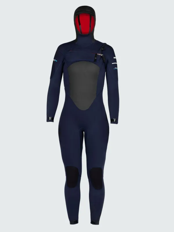 Women's Nieuwland 5.5/4.5mm Yulex® Chest Zip Hooded Wetsuit sold by Finisterre