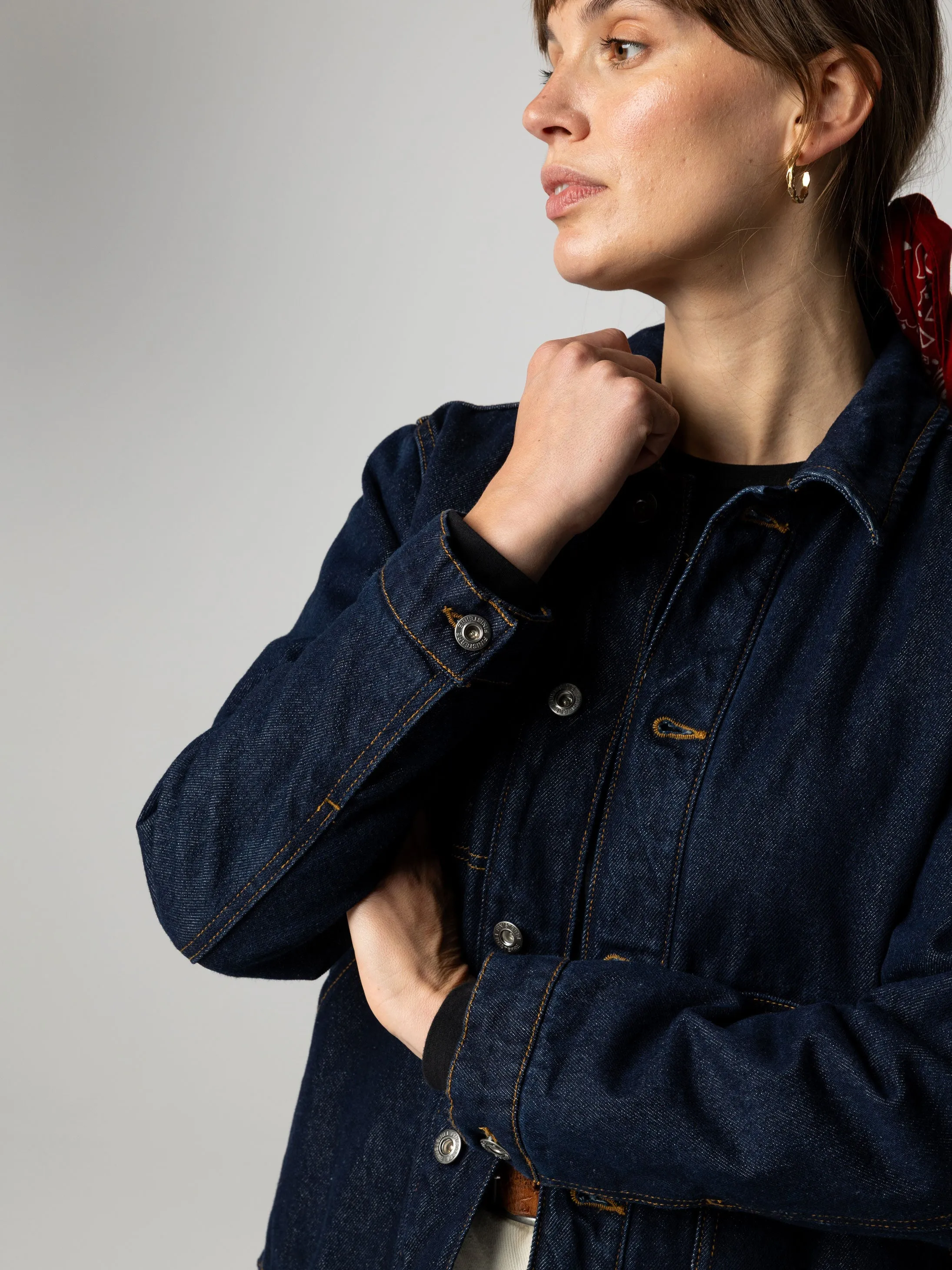 Women's Yarrel Quilted Denim Jacket sold by Finisterre product image thumbnail 5