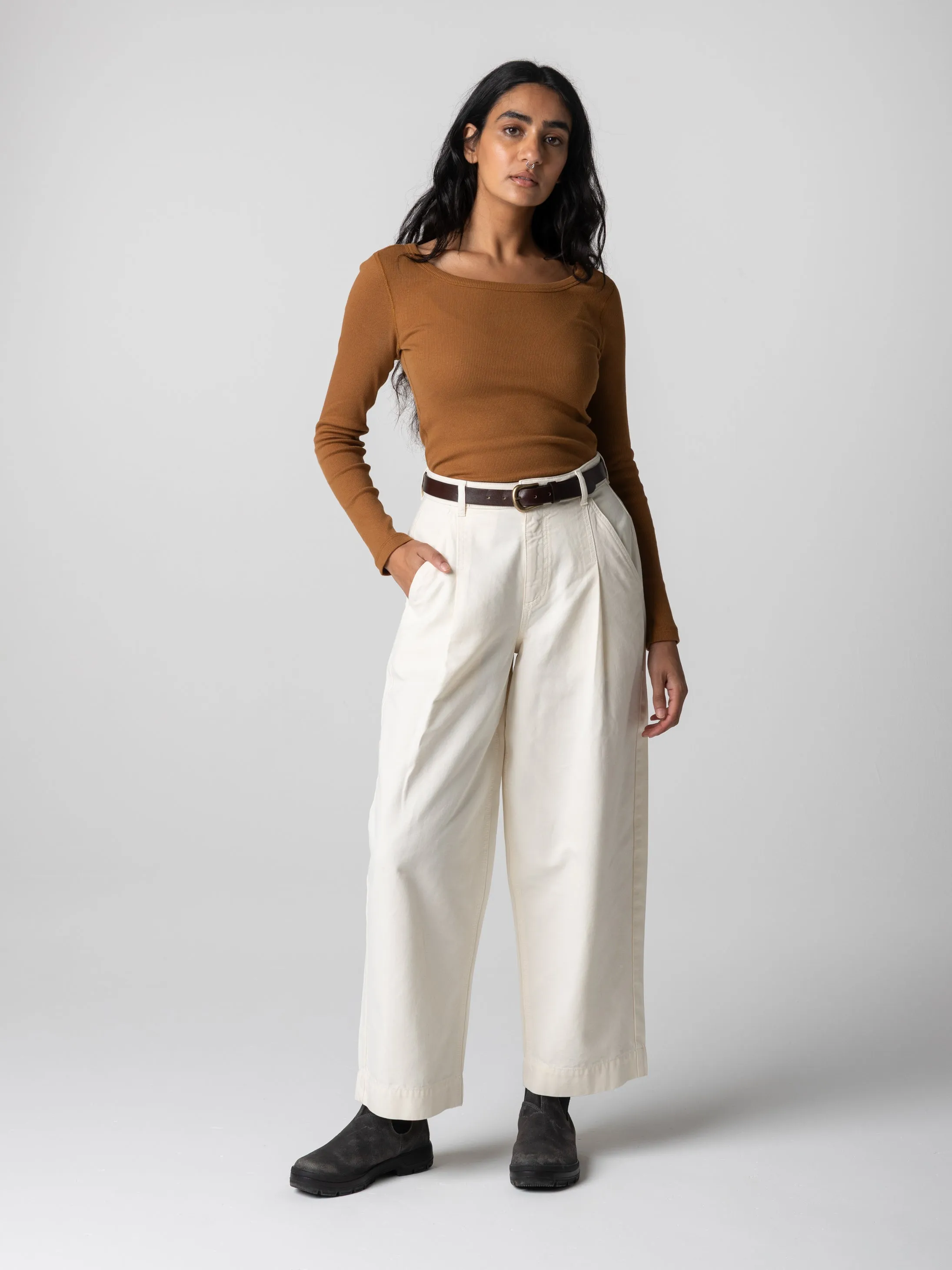 Women's Powes Ribbed Long Sleeve T-shirt sold by Finisterre product image thumbnail 4