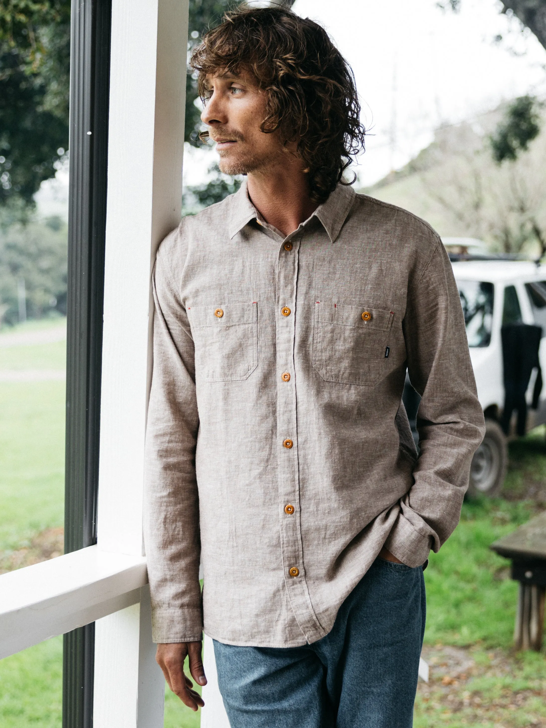 Men's Opie Chambray Shirt sold by Finisterre product image thumbnail 2