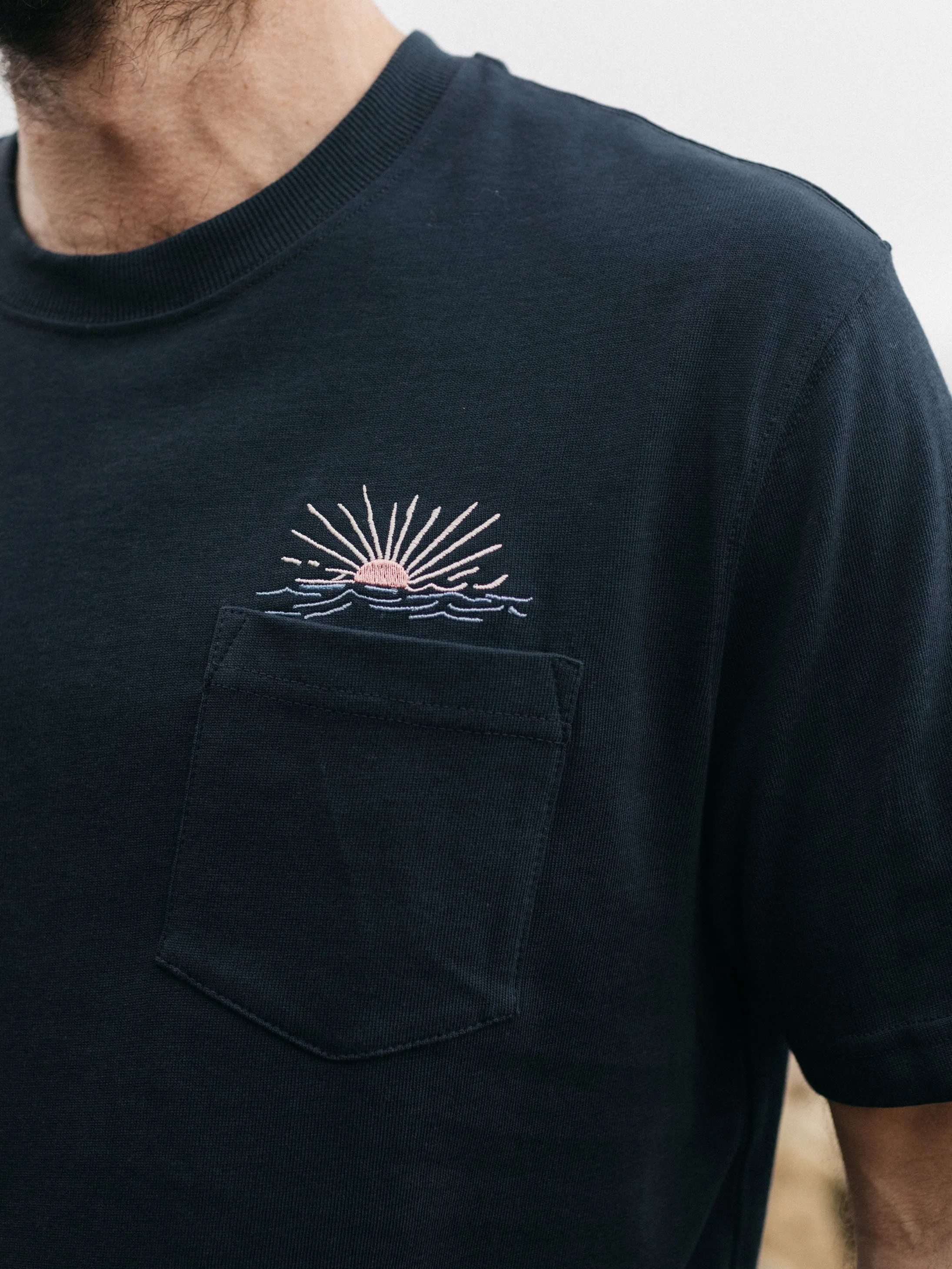 Men's Josh Vyvyan x Finisterre Sunset Pocket T-Shirt sold by Finisterre product image thumbnail 5
