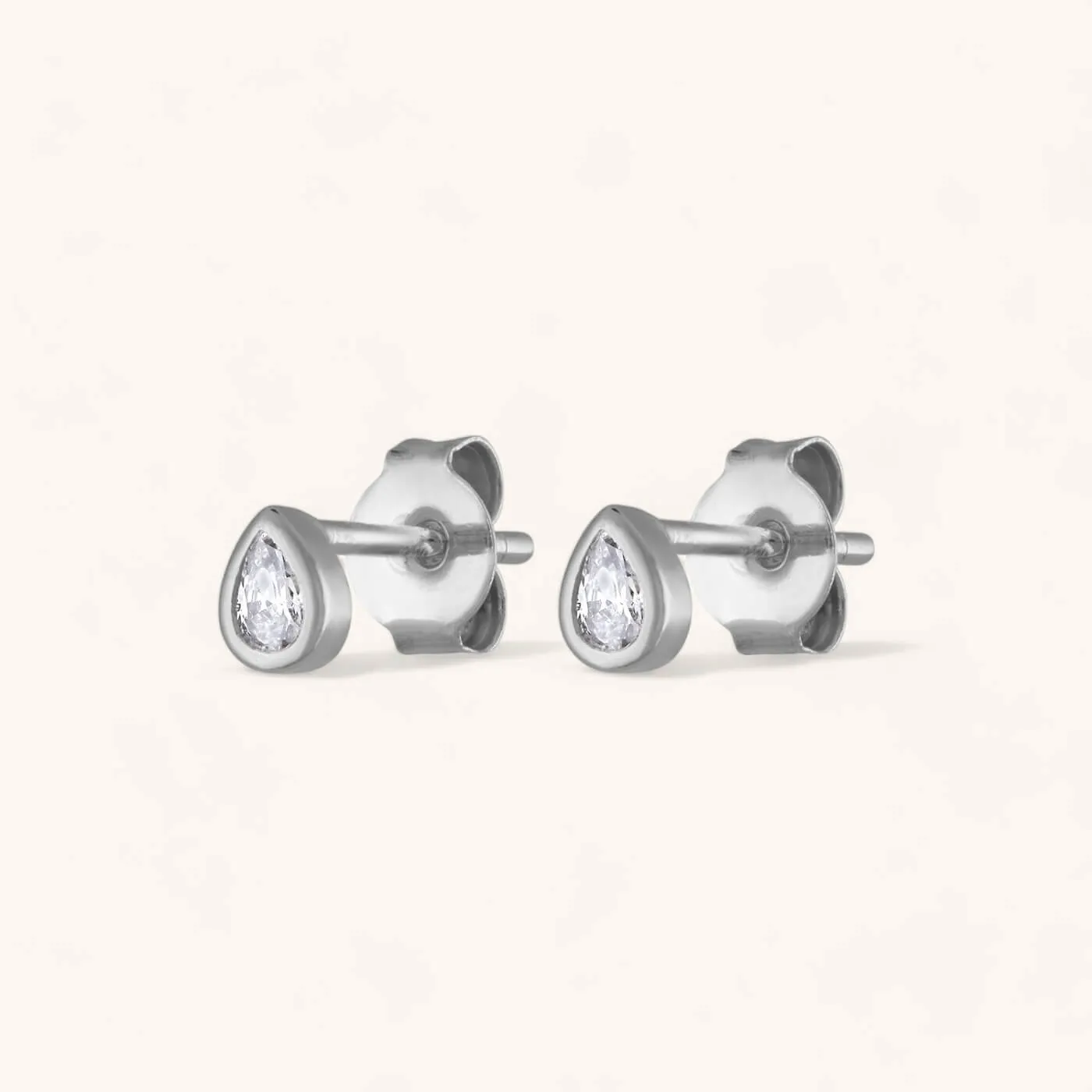 Tiny Dewdrop Studs in Sterling Silver sold by Maison Miru