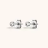 Tiny Crystal Studs in Sterling Silver sold by Maison Miru