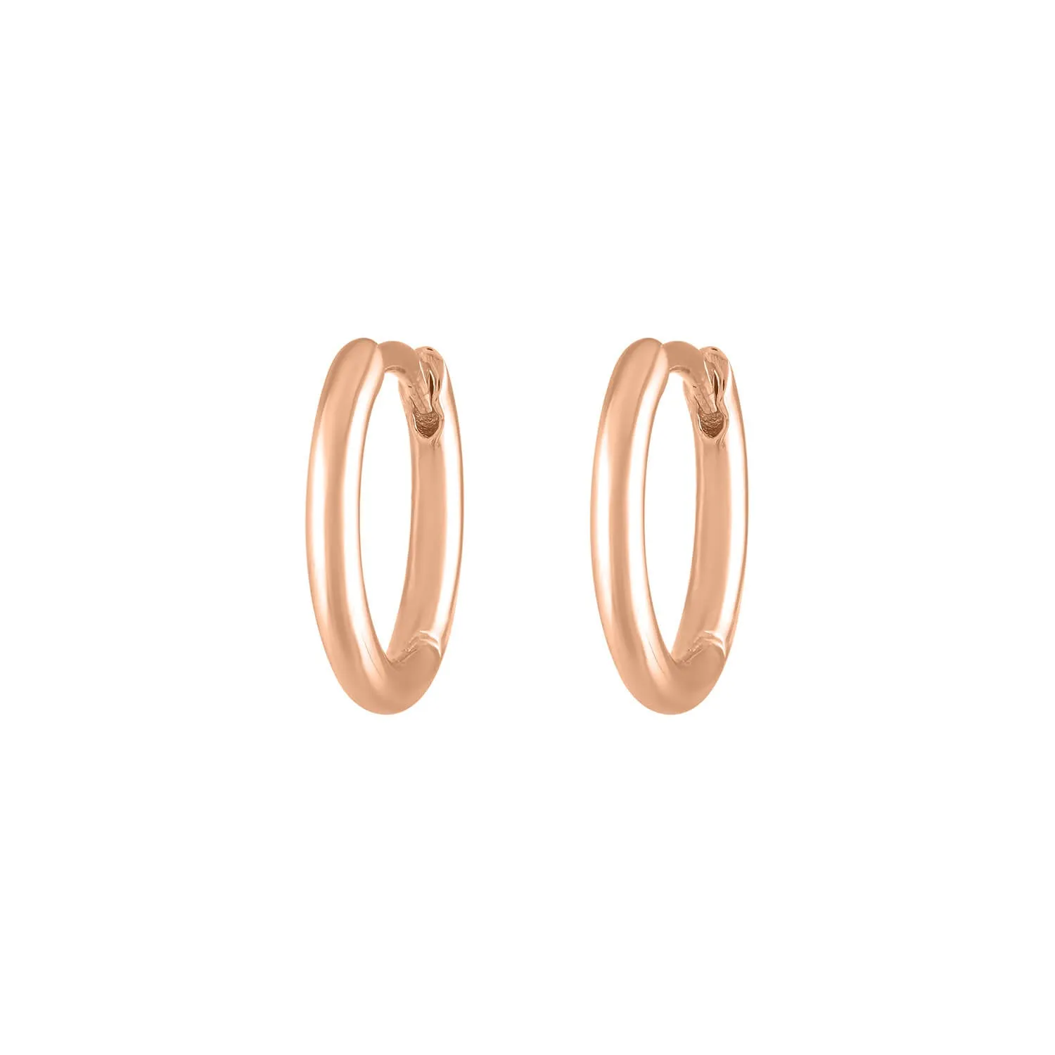 Sample Item: Classic Huggie Hoops in Rose Gold sold by Maison Miru