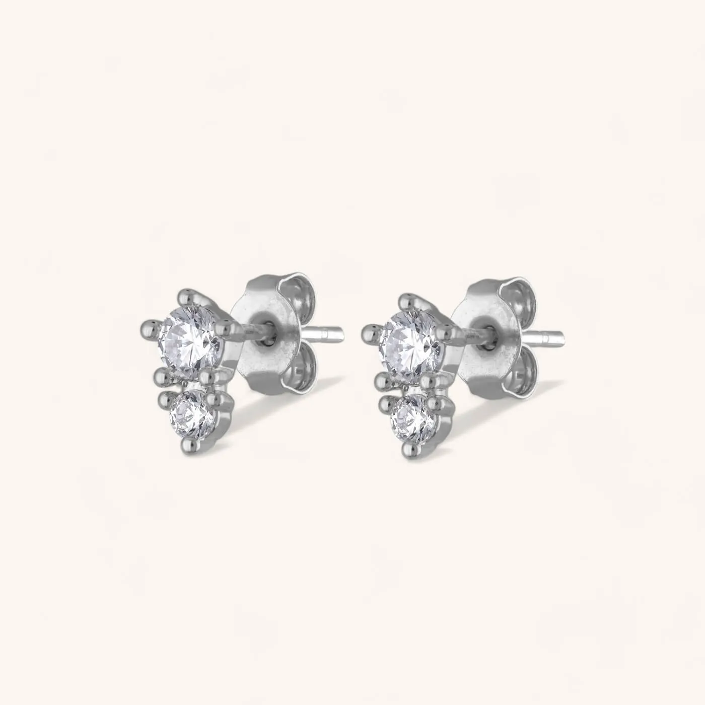 Gaia Crystal Studs in Sterling Silver sold by Maison Miru