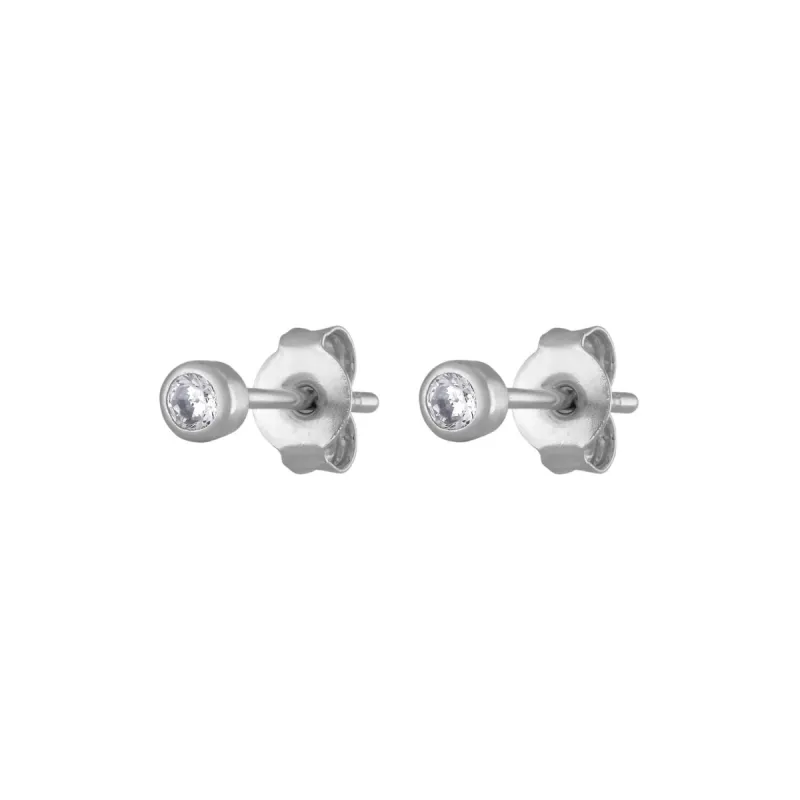 Sample Item: Tiny Crystal Studs in Sterling Silver sold by Maison Miru