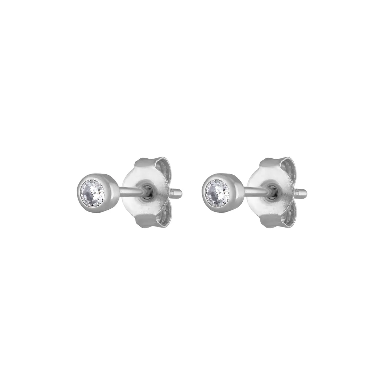 Sample Item: Tiny Crystal Studs in Sterling Silver sold by Maison Miru