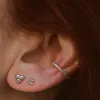 Mini Crystal Trinity Studs in Sterling Silver sold by Maison Miru