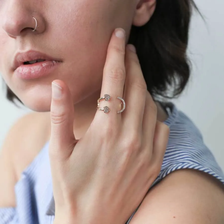 Sample Item: Pave Heart Emoji Ring sold by Maison Miru product image thumbnail 3