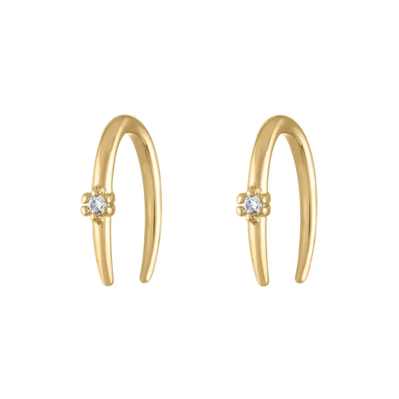 Shooting Star Open Hoop Earrings - 18G sold by Maison Miru
