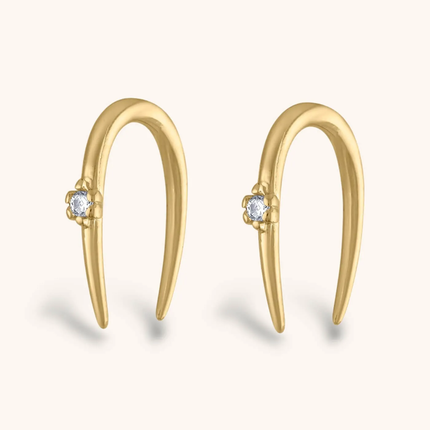 Large Shooting Star Open Hoop Earrings - 16G sold by Maison Miru