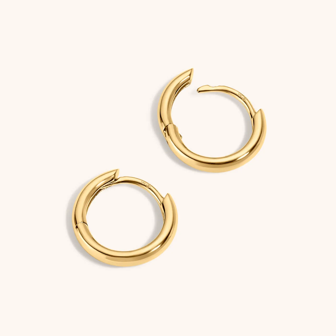 Bold Huggie Hoops in 14k Gold sold by Maison Miru product image thumbnail 3