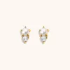Pearl and White Topaz Nap Earrings sold by Maison Miru