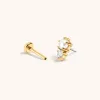 Pearl and White Topaz Nap Earrings sold by Maison Miru