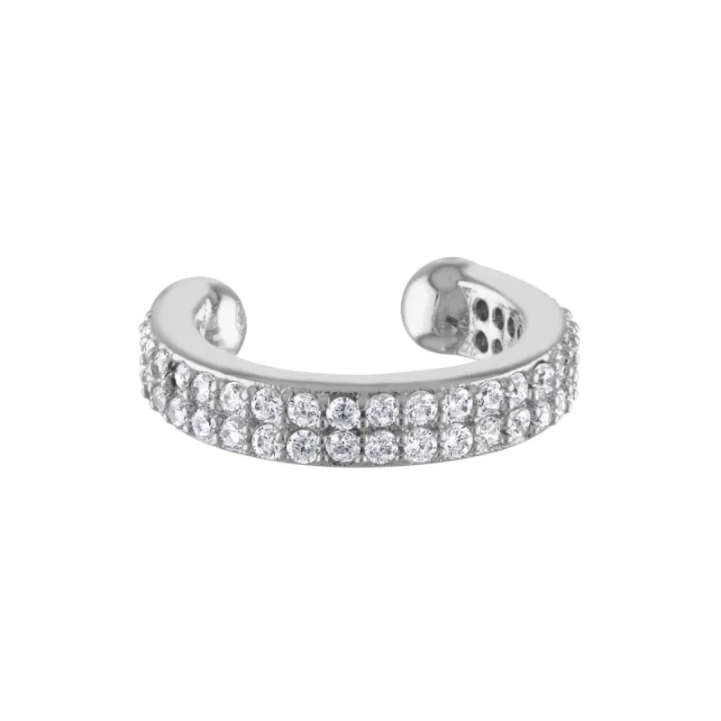 Double Eternity Arc Ear Cuff in Sterling Silver sold by Maison Miru