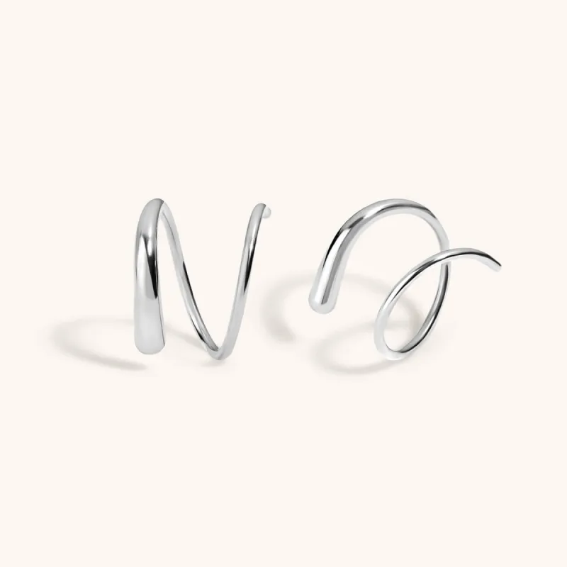 Classic Twirl Earrings in Sterling Silver sold by Maison Miru