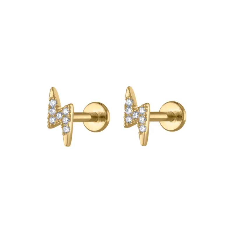 Sample Item: Pave Lightning Nap Earrings sold by Maison Miru