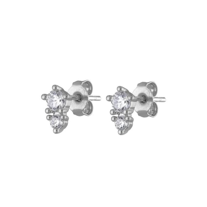 Sample Item: Gaia Crystal Studs in Sterling Silver sold by Maison Miru