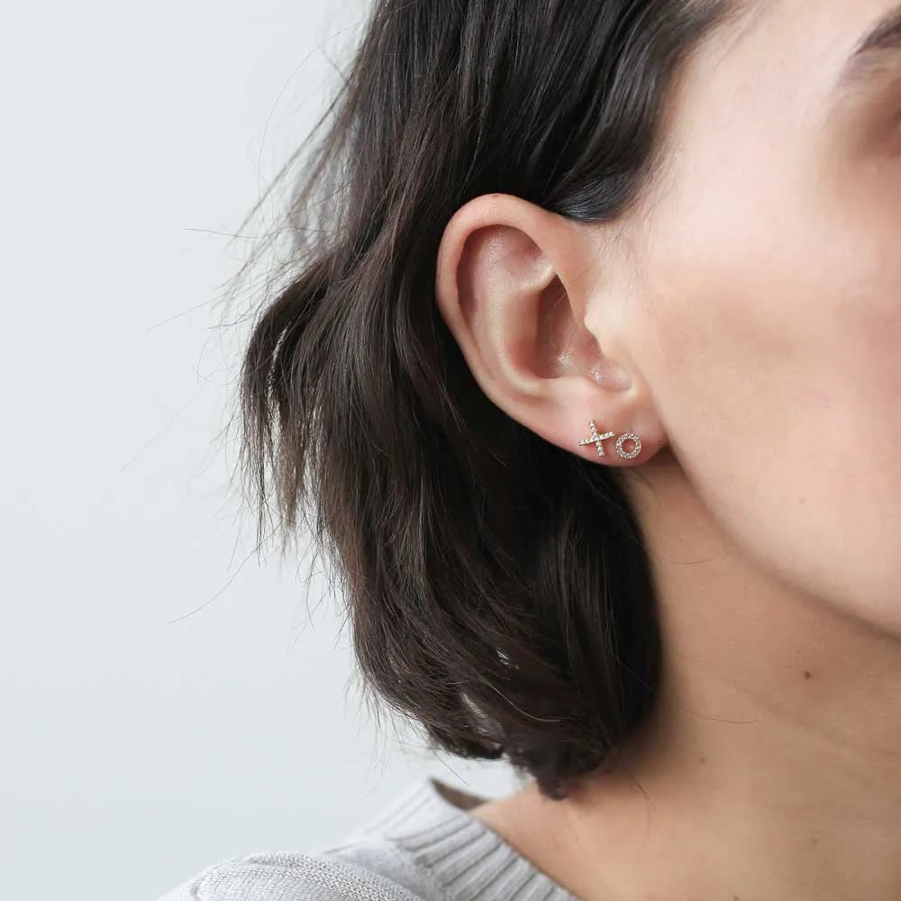 Sample Item: Pave O Studs in Sterling Silver sold by Maison Miru product image thumbnail 3