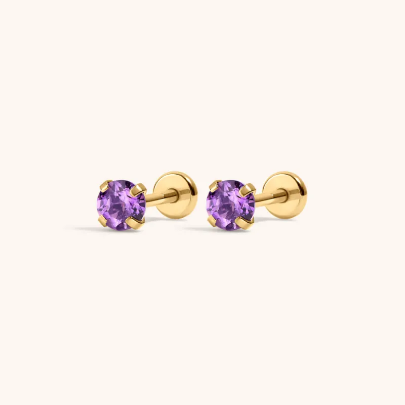 Amethyst Nap Earrings sold by Maison Miru