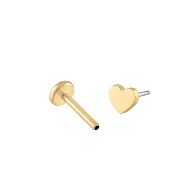 Sample Item: Classic Heart Push Pin Flat Back Earring sold by Maison Miru