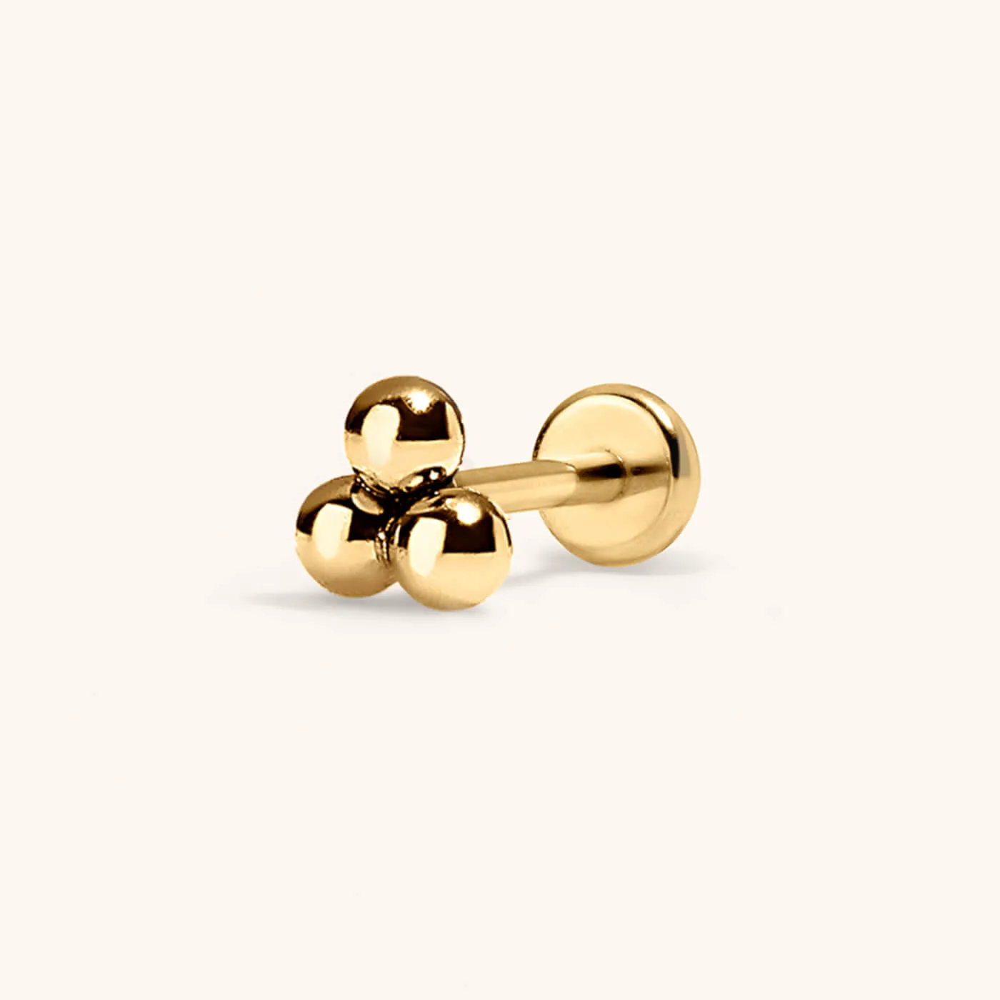 Tiny Trinity Push Pin Flat Back Earring sold by Maison Miru