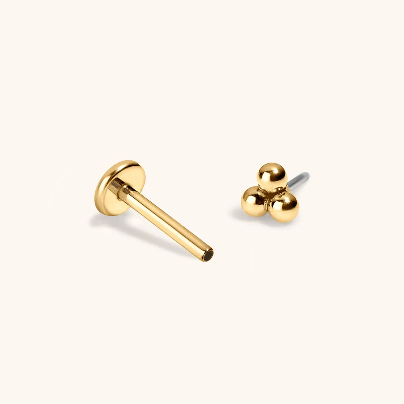 Tiny Trinity Push Pin Flat Back Earring sold by Maison Miru product image thumbnail 3