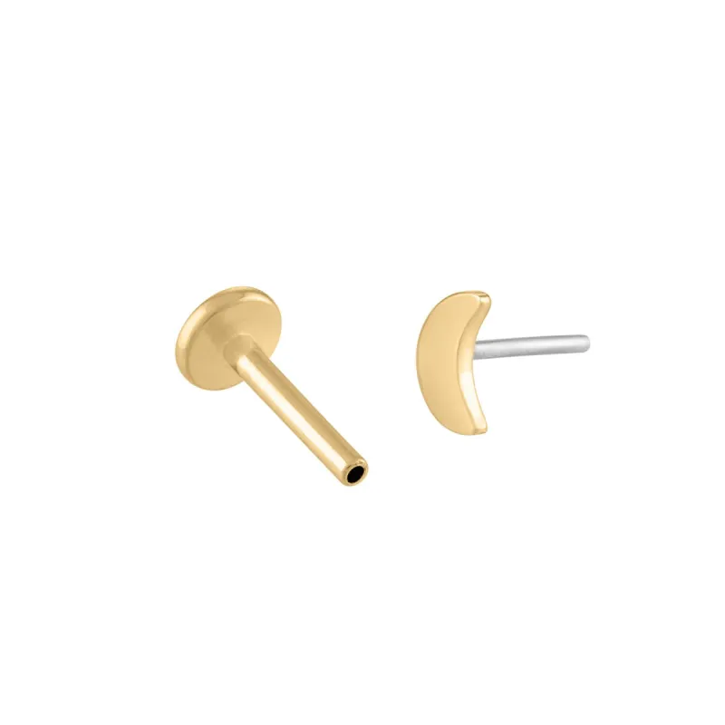 Sample Item: Classic Moon Push Pin Flat Back Earring sold by Maison Miru