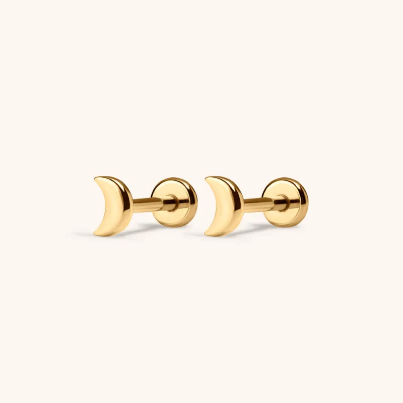 Classic Moon Nap Earrings sold by Maison Miru