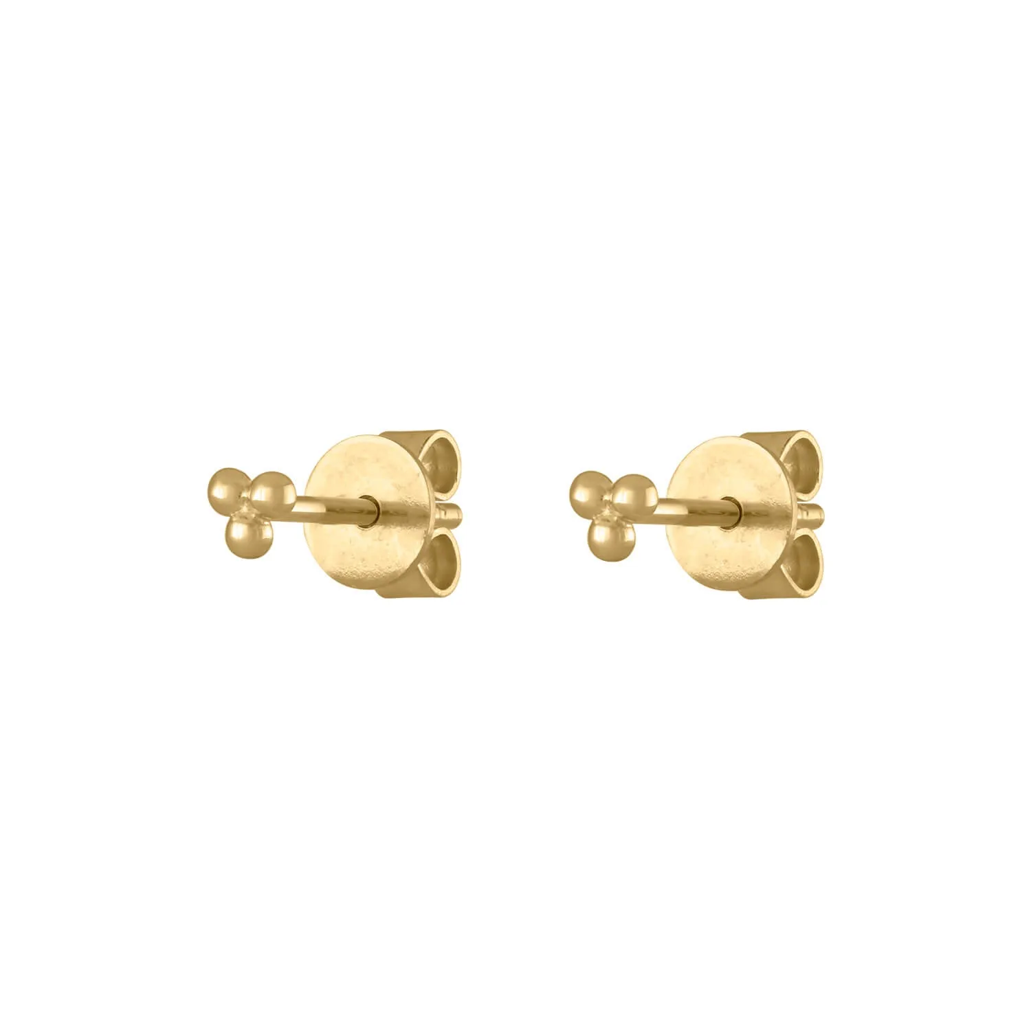 Sample Item: Tiny Trinity Studs in 14k Gold sold by Maison Miru