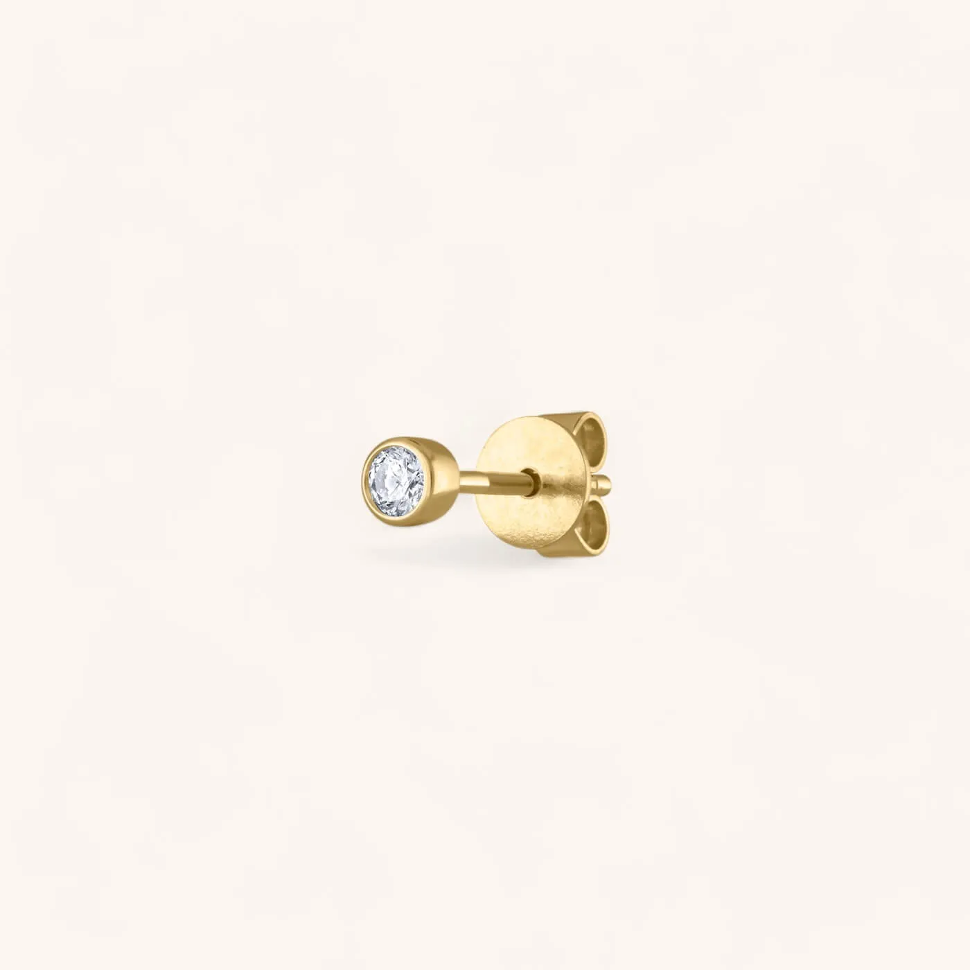 Tiny Diamond Studs in 14k Gold sold by Maison Miru product image thumbnail 5