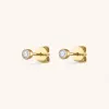 Tiny Diamond Studs in 14k Gold sold by Maison Miru