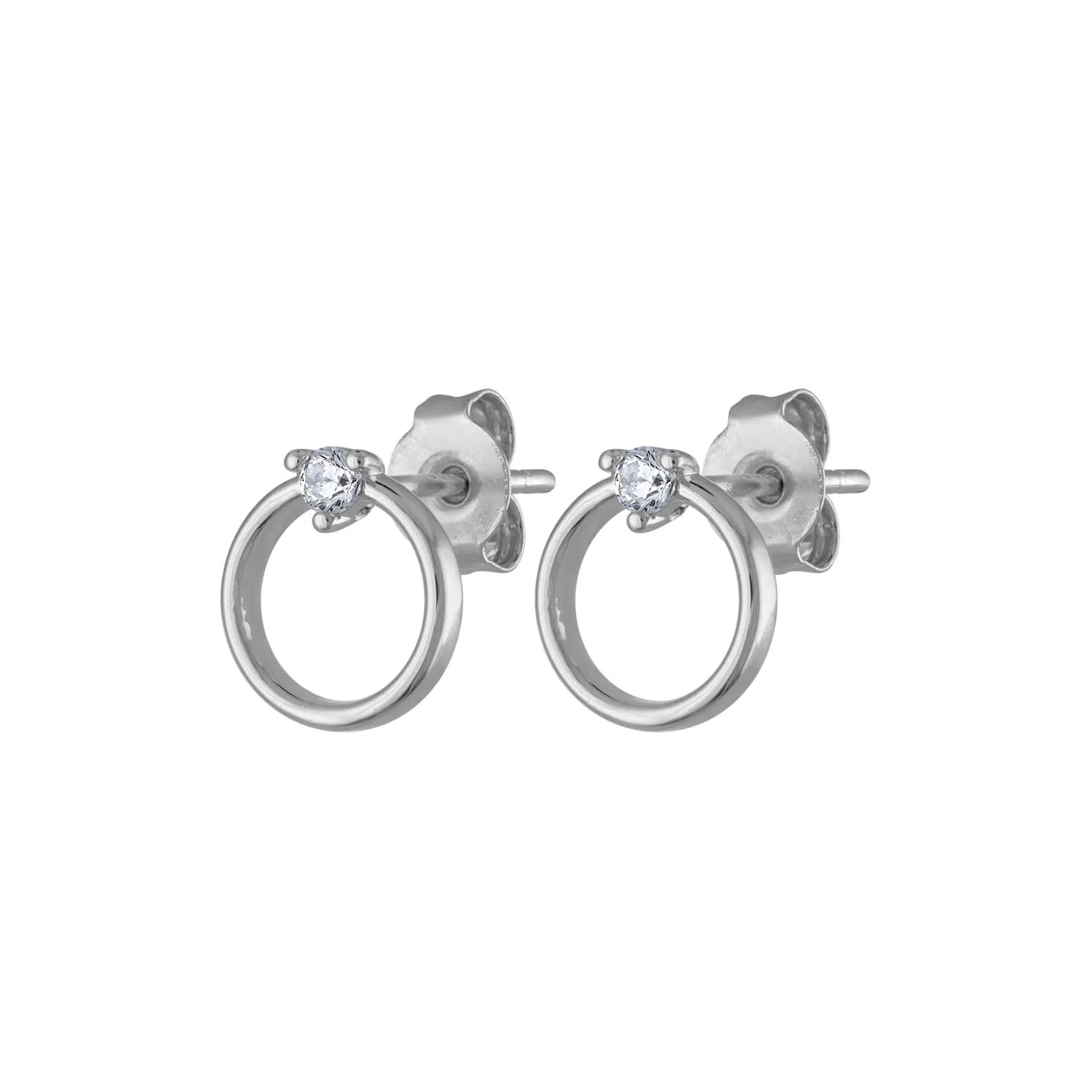 Sample Item: Crystal Orbit Studs in Sterling Silver sold by Maison Miru