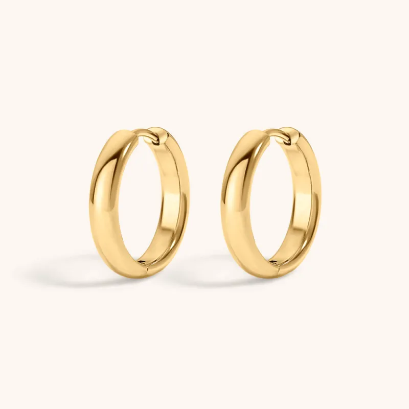 Bold Hoops in Titanium sold by Maison Miru