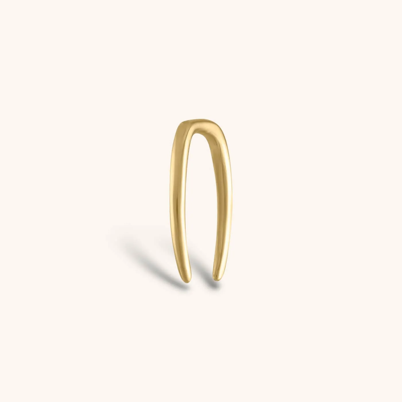 Whisper Open Hoop Earrings in 14k Gold - 18G sold by Maison Miru product image thumbnail 3